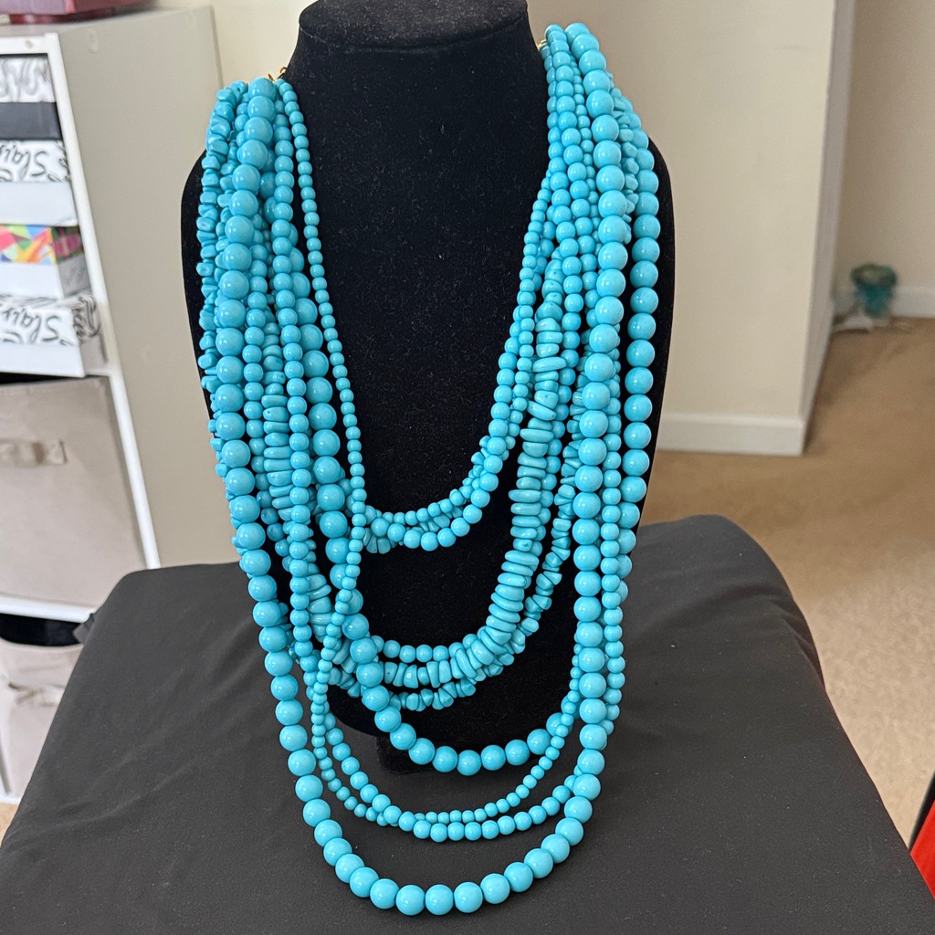 Sassy Jones Turquoise Multi-Strand Beaded Necklace Women Jewelry 50$